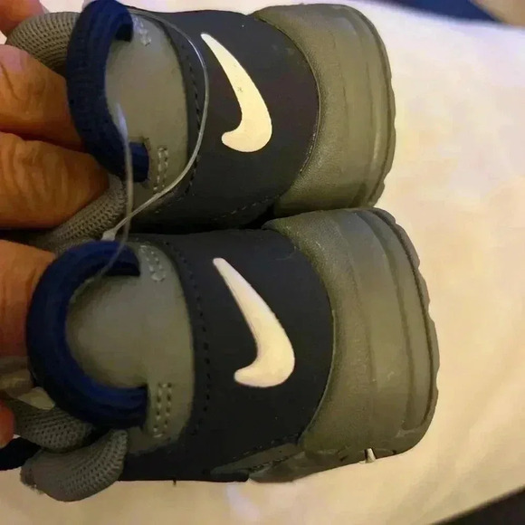 NIKE AIR MORE UPTEMPO (PS) COOL GREY-MIDNIGHT NAVY BLUE-WHITE  [DM3318-009] - Picture 6 of 14